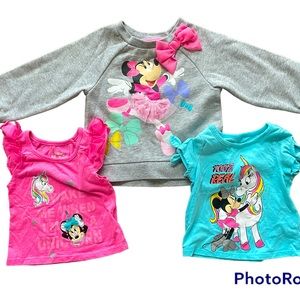 3T Disney Minnie Mouse Sweatshirt and T-Shirt Lot